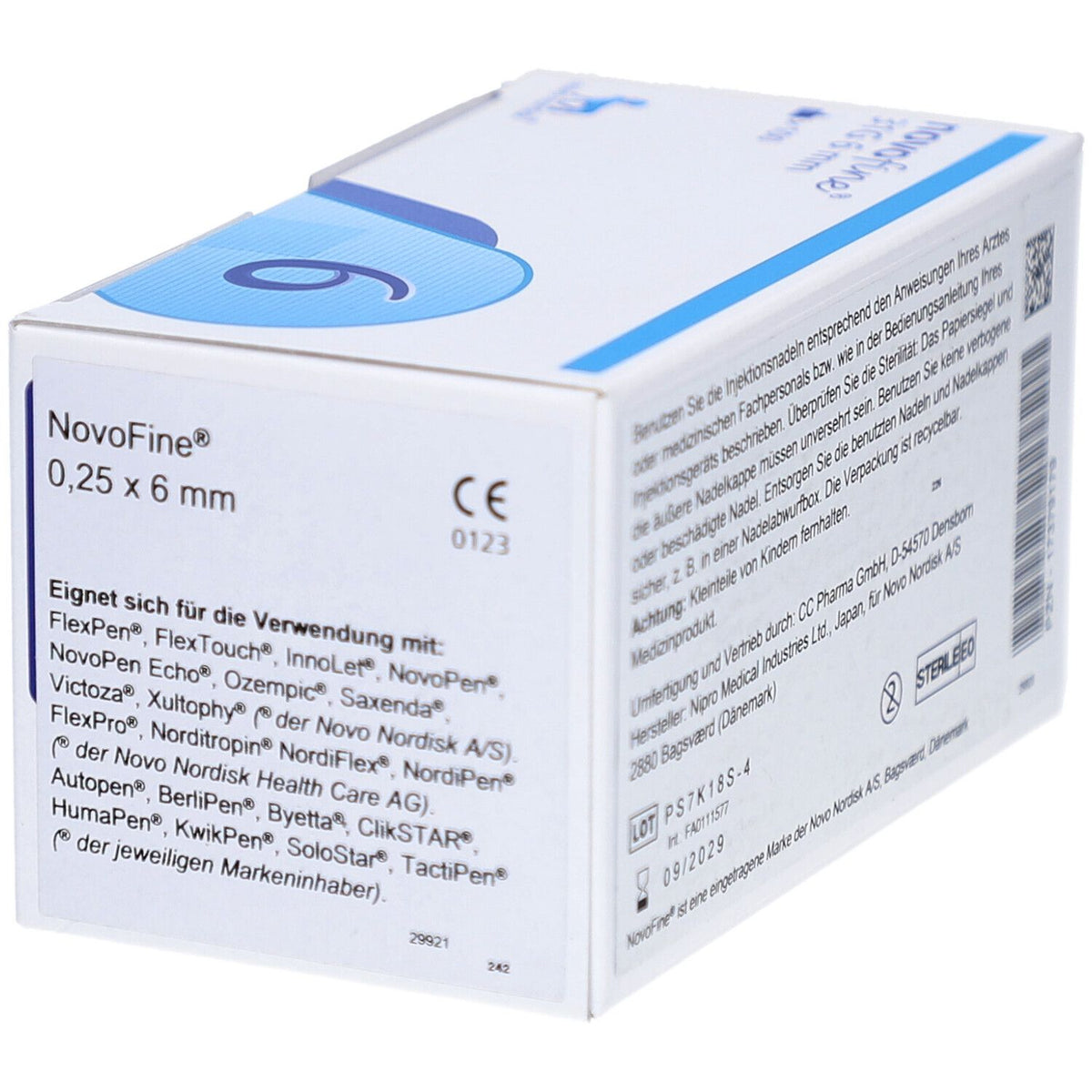 NovoFine Pen-Nadeln 31G 6mm (100 Stk)
