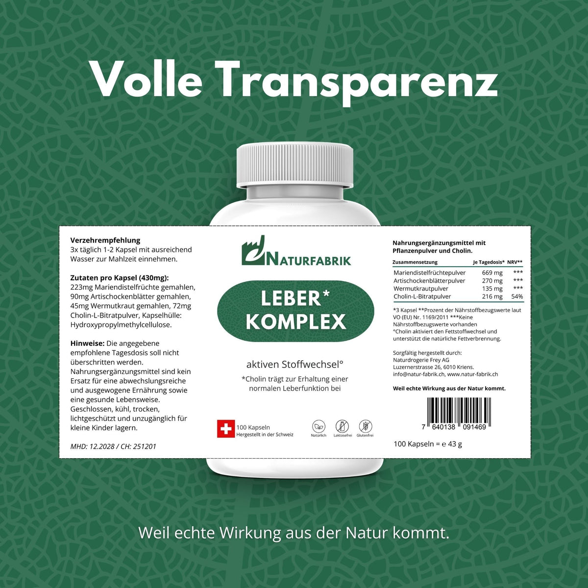 NATURFABRIK Leber-Komplex Kapseln (100 Stk)