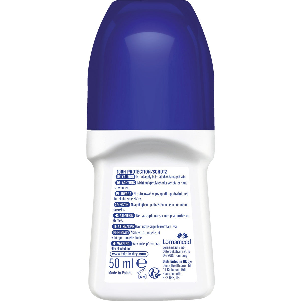 Triple Dry Antitranspirant Roll-on Classic (50ml)