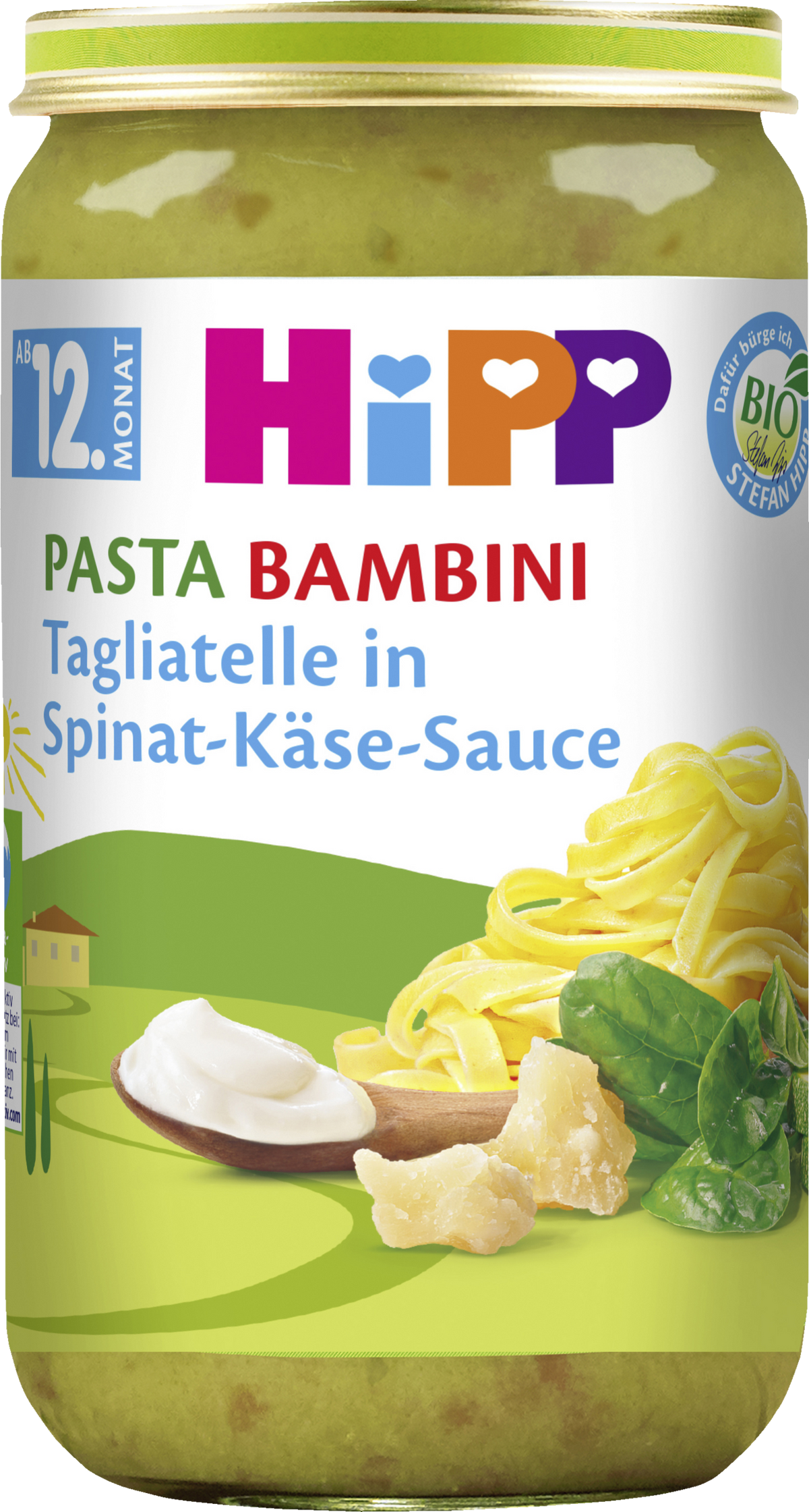 Hipp Bio Tagliatelle in Spinat-Käse-Sauce (250g)