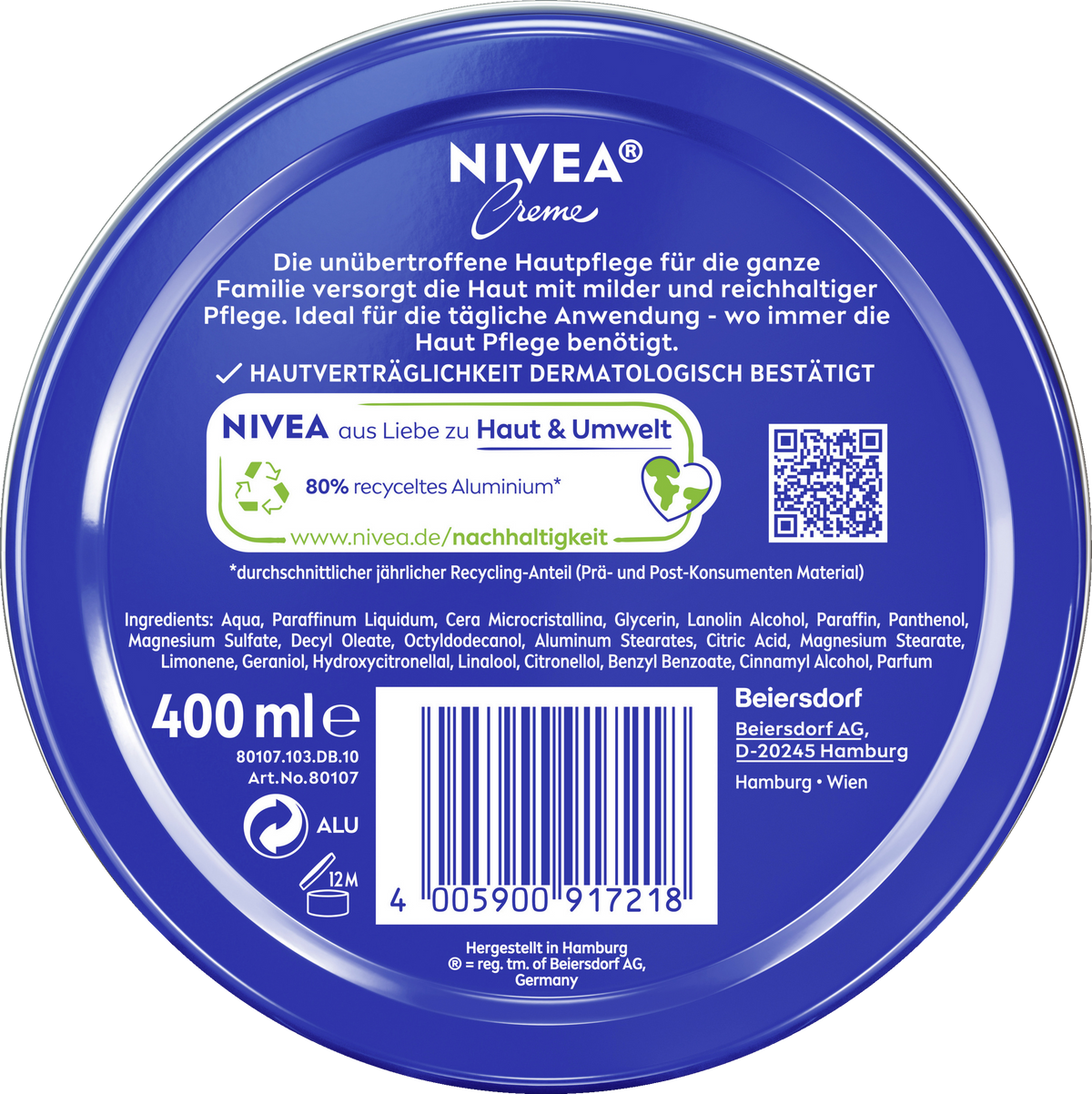 Nivea Creme Dose (400ml)