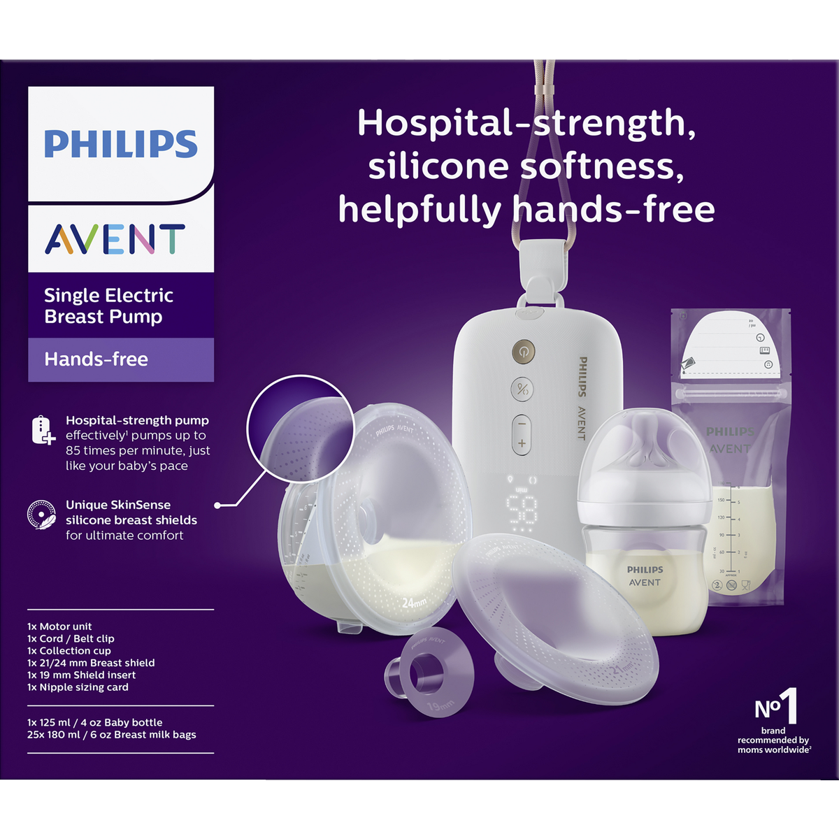 Philips Avent Tiralatte elettrico singolo hands-free SCF543/11 (1 pz)