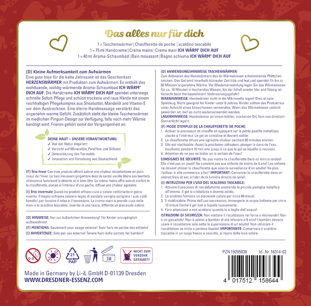 Dresdner Set regalo Herzenswärmer (3 pz)