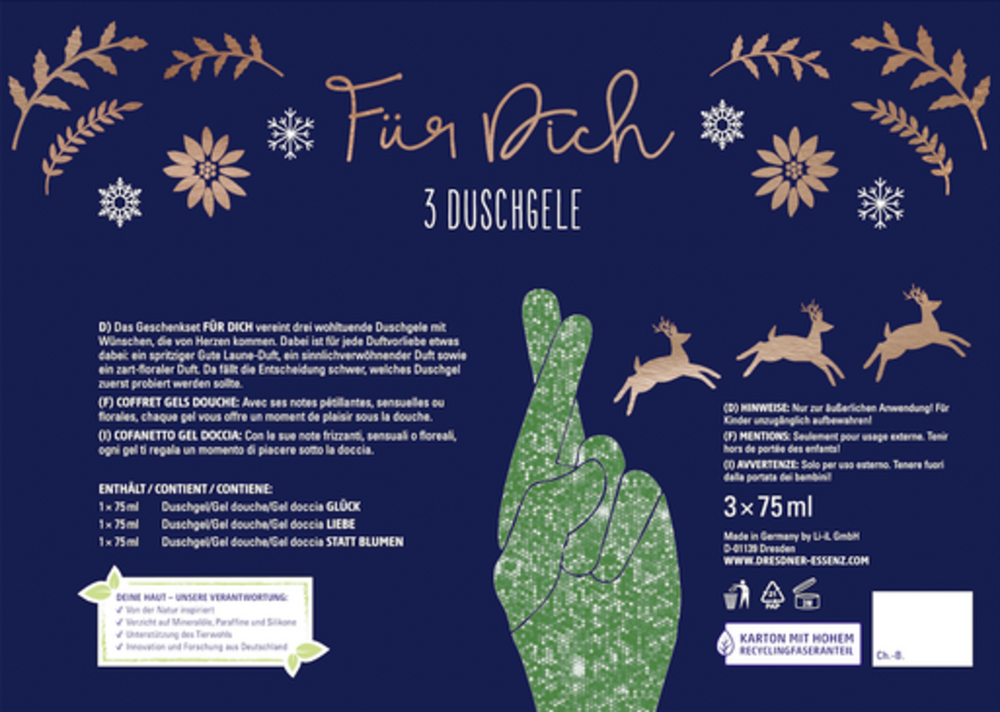 Dresdner Set regalo Für dich Weihnachtsedition (3x75ml)