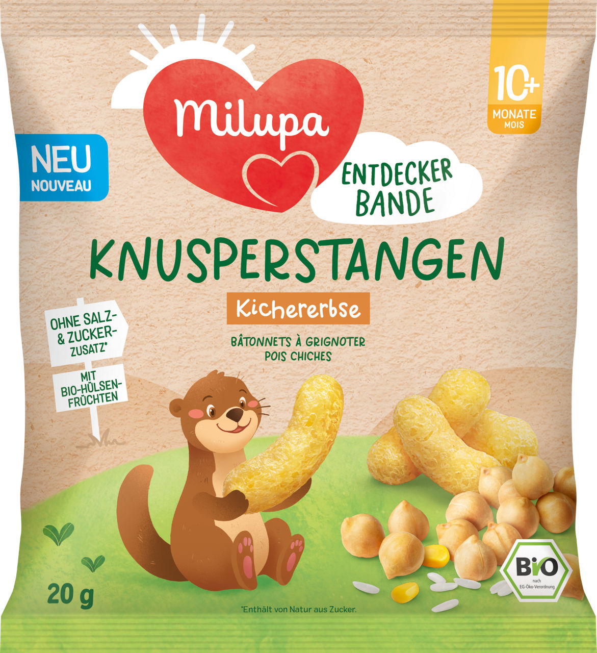 Milupa Bio Knusperstangen Kichererbse ab 10 Monaten (20g)