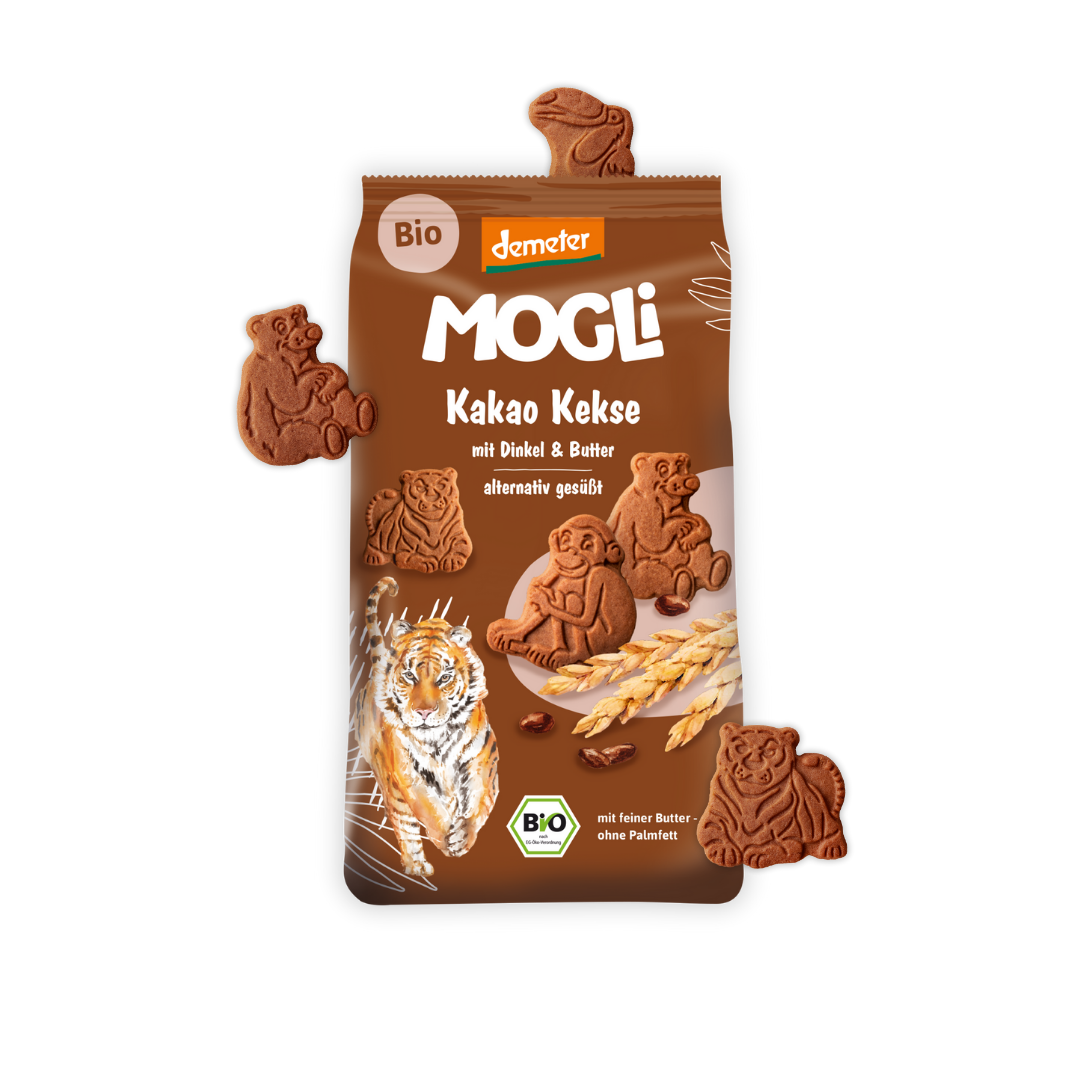 Mogli Kakao Kekse mit Dinkel und Butter (125g)