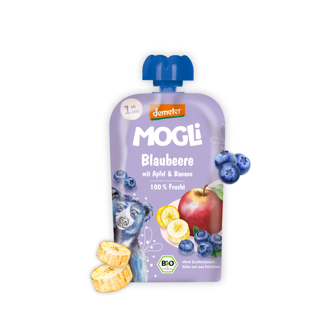 Mogli Quetschie Blaubeere Apfel Banane (100g)