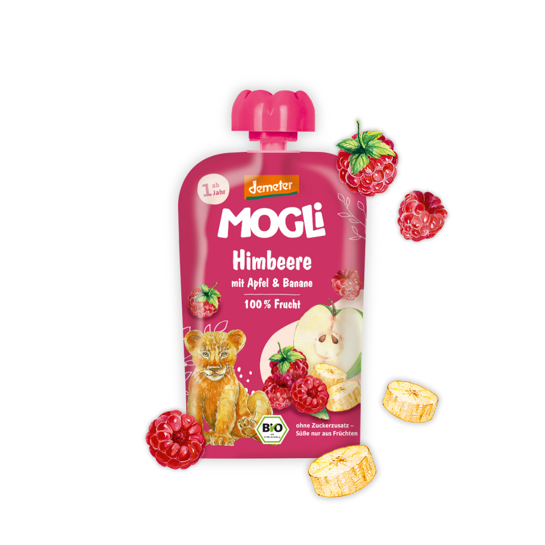 Mogli Quetschie Himbeere Apfel Banane Demeter (100g)