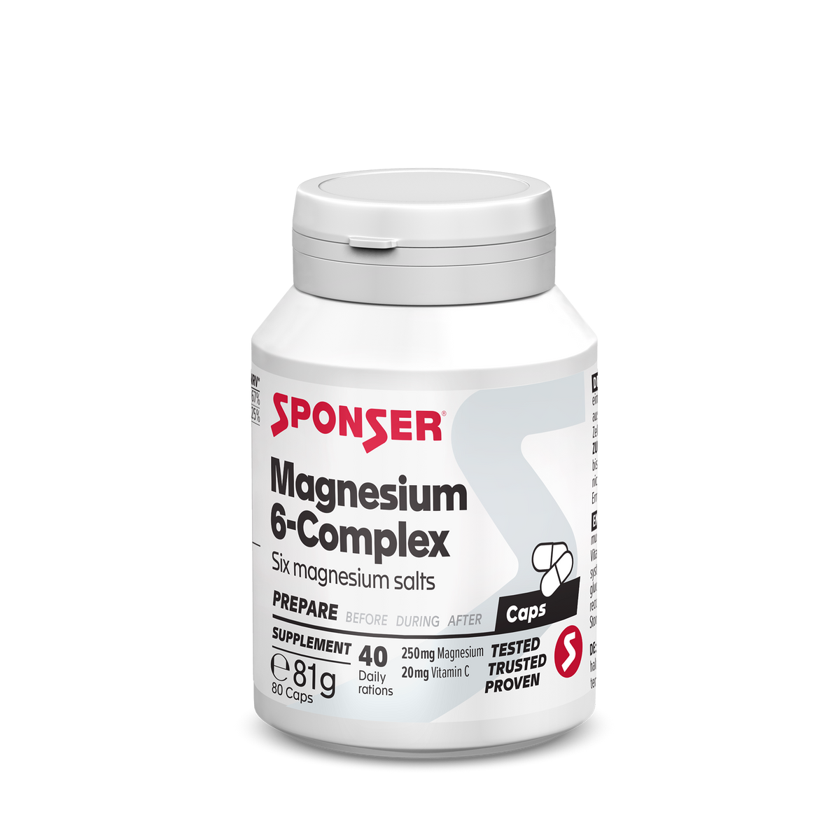 Sponser Magnesium 6-Complex Kapseln (80 Stk)
