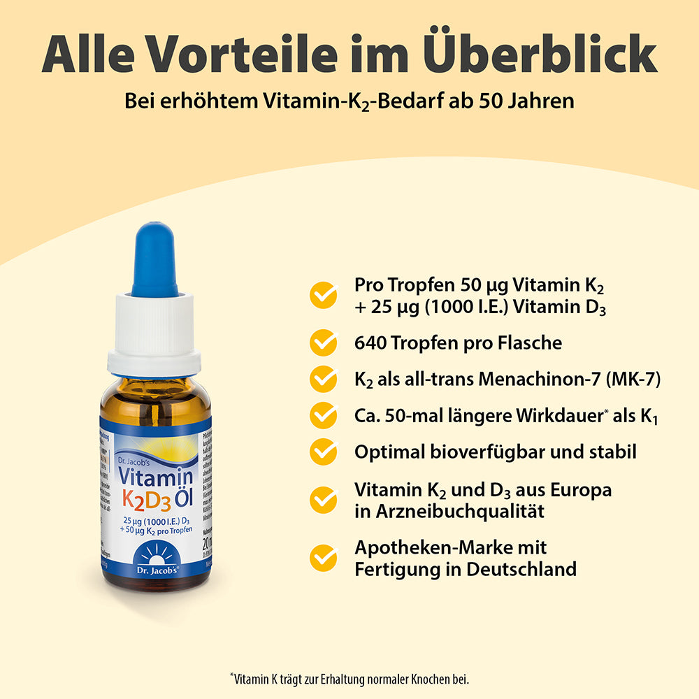 Dr. Jacobs Vitamin K2 D3 Öl (20ml)