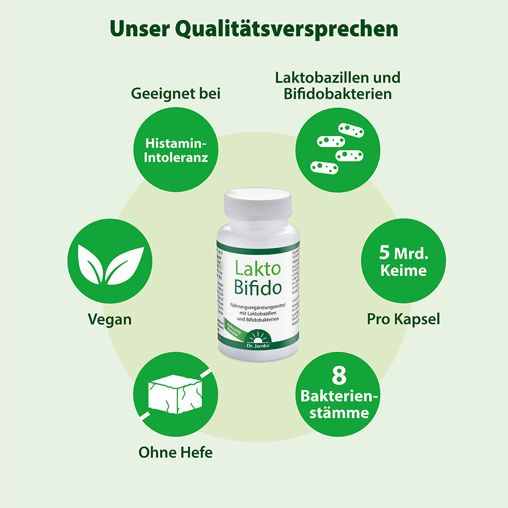 Dr. Jacobs LaktoBifido Darmflora Kapseln vegan (90 Stk)