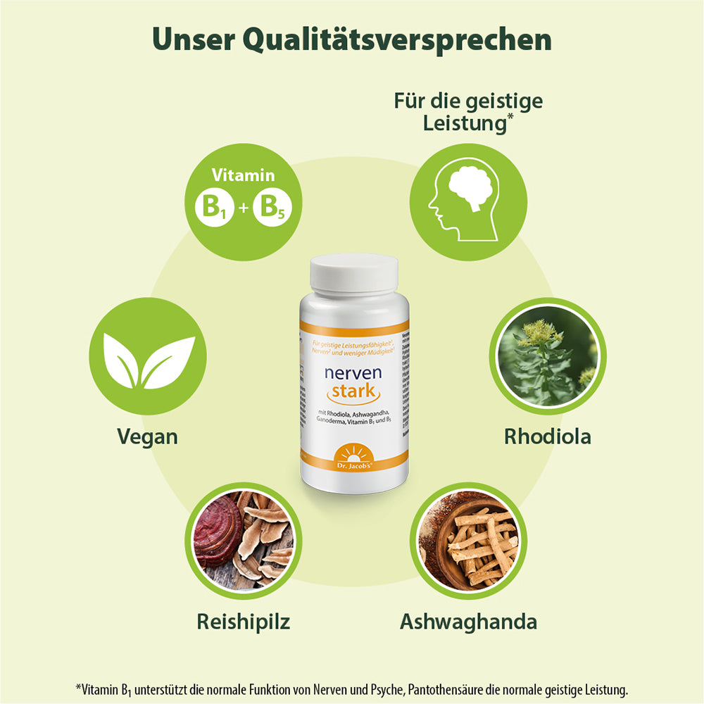 Dr. Jacobs nervenstark Kapseln mit Ashwagandha (100 Stk)