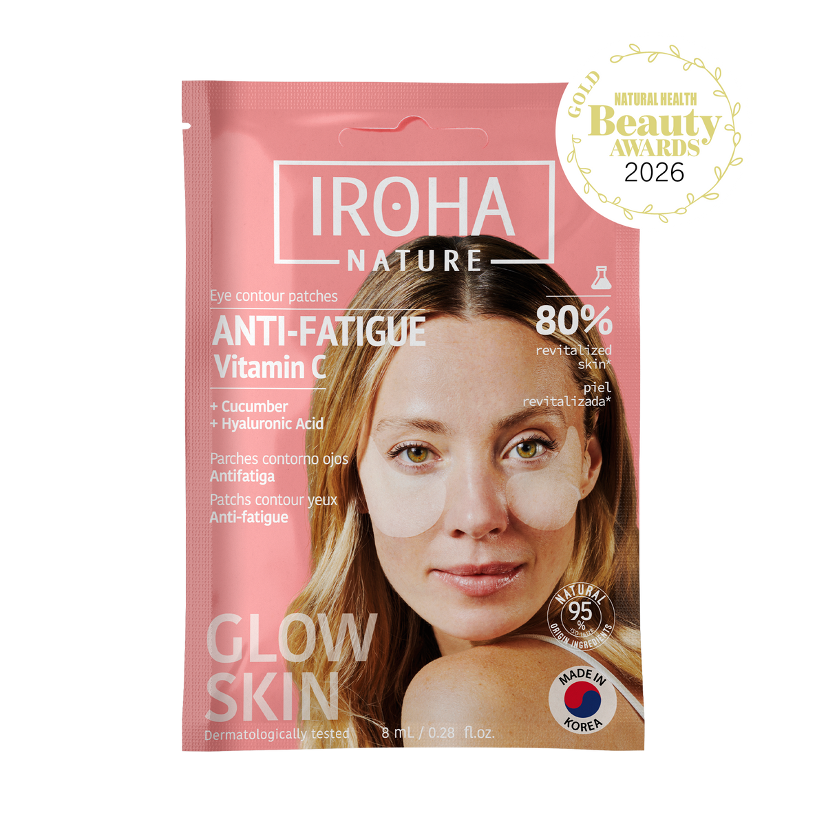 IROHA Nature Anti-Fatigue & Illuminating Augenpads mit Vitamin C (2 x 8ml)