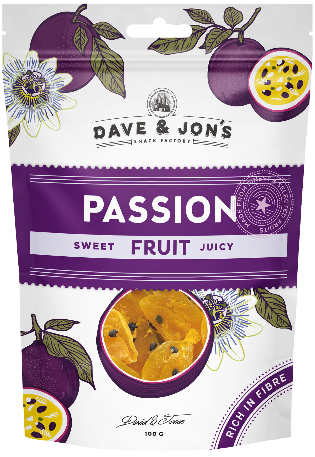 Dave & Jon's getrocknete Passionsfrucht (100g)