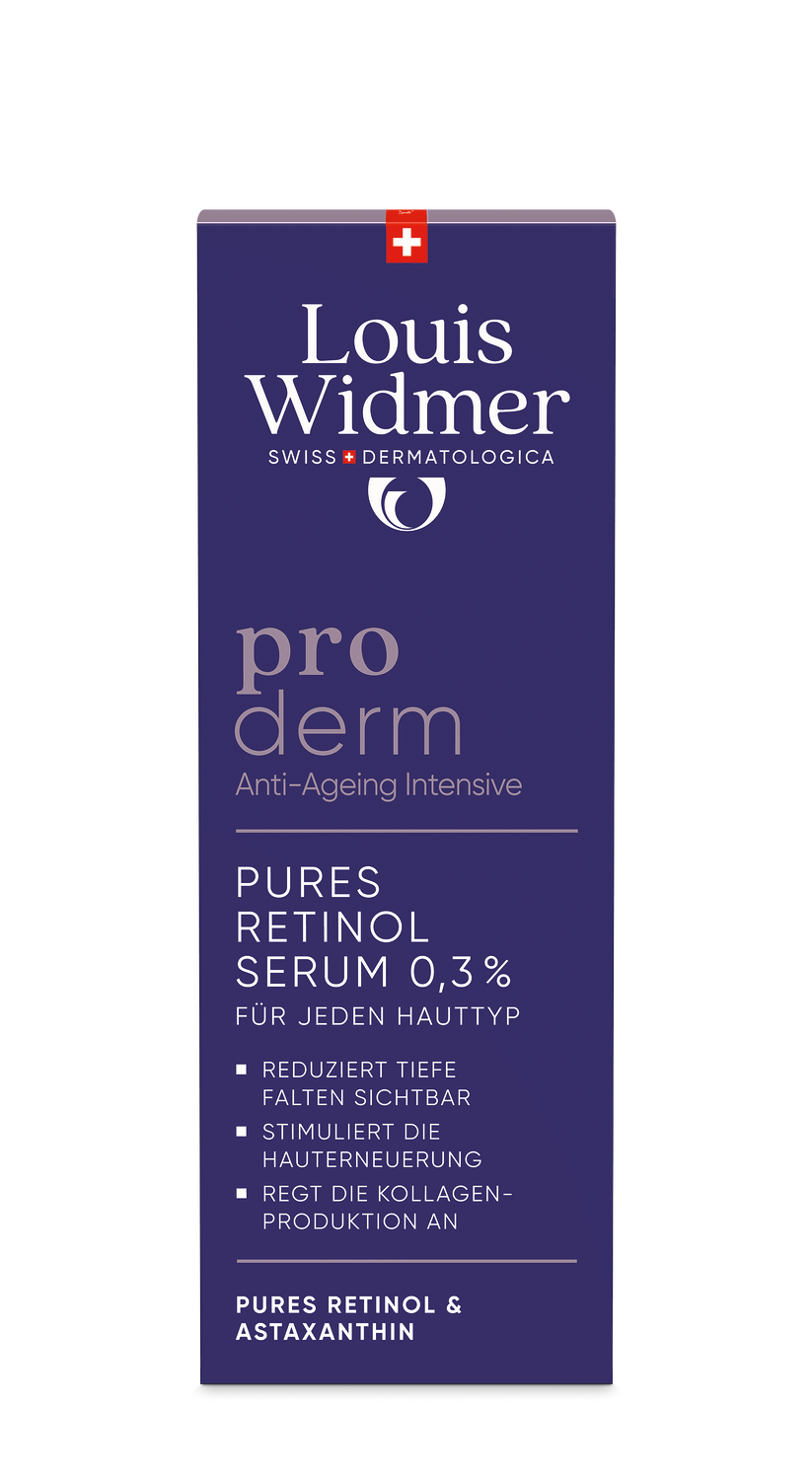 Louis Widmer Proderm Serum pures Retinol 0.3% parfümiert (30ml)