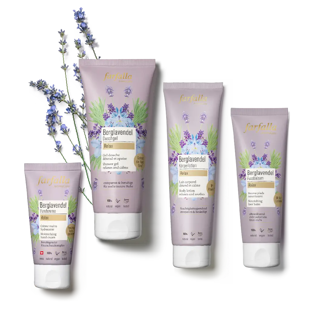 Farfalla Fussbalsam Berglavendel (75ml)