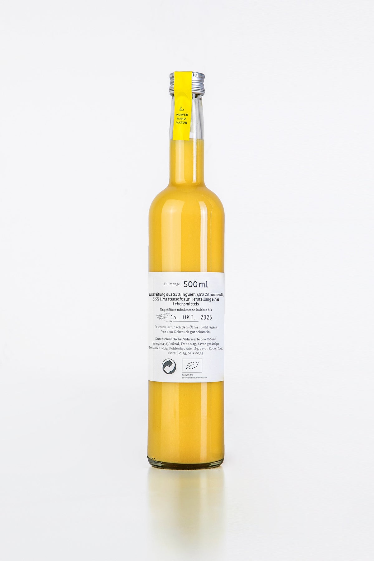 Ben's GINGER Ingwer-Zitrone-Limette Konzentrat ohne Zucker Bio (500ml)