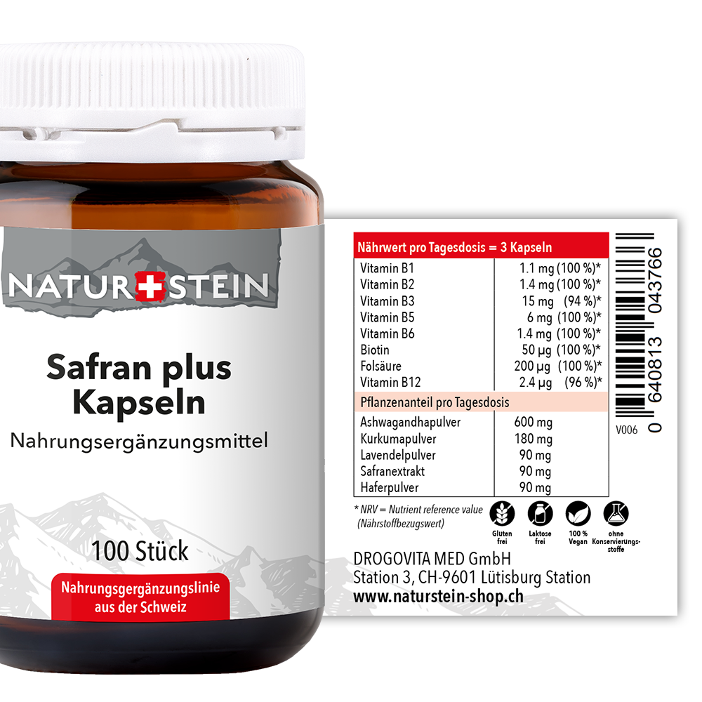 NATURSTEIN Safran plus Kapseln (100 Stk)