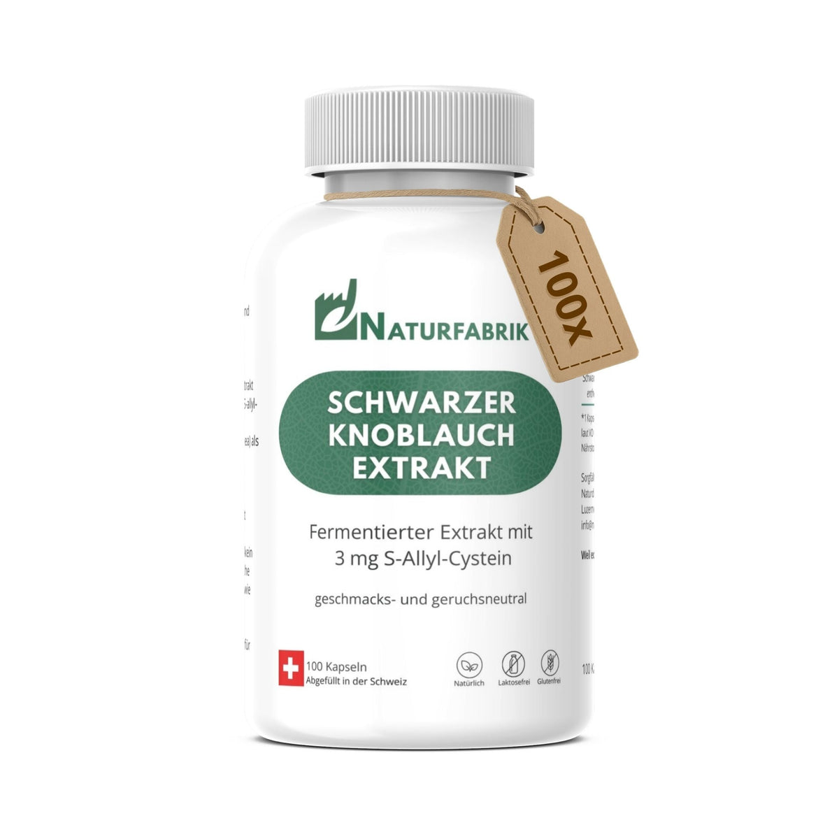 NATURFABRIK Schwarzer Knoblauch Extrakt Kapseln (100 Stk)