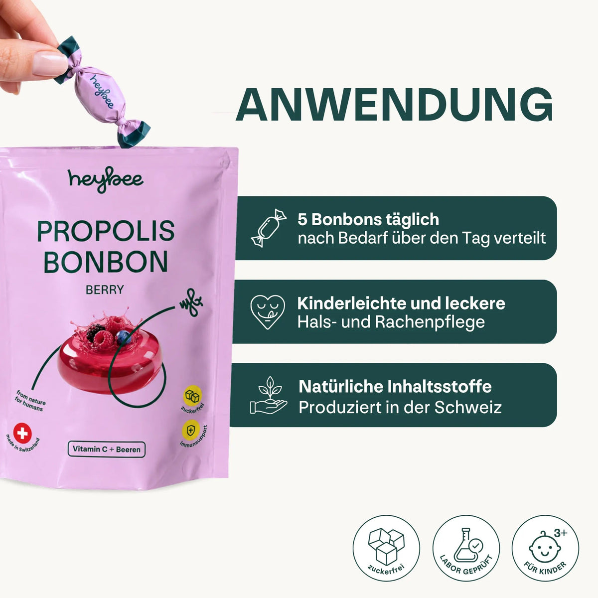 heybee Propolis Bonbons Berry (65g)