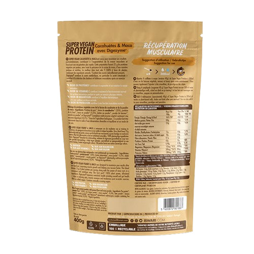 ISWARI Super Vegan Protein Erdnuss Maca Bio (400g)