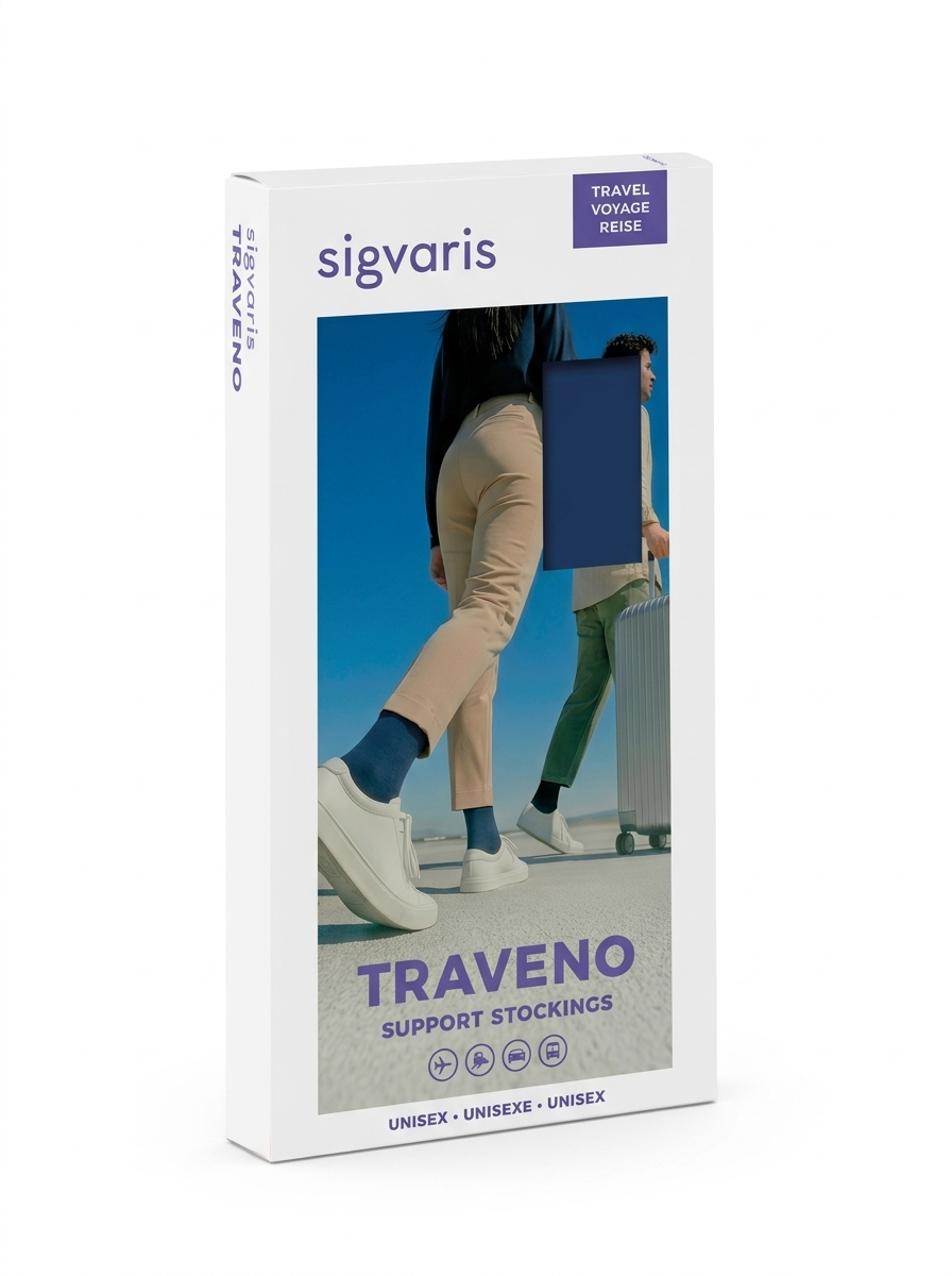 Sigvaris Traveno Reisestrumpf Grösse 3 (40-41) marine (1 Paar)