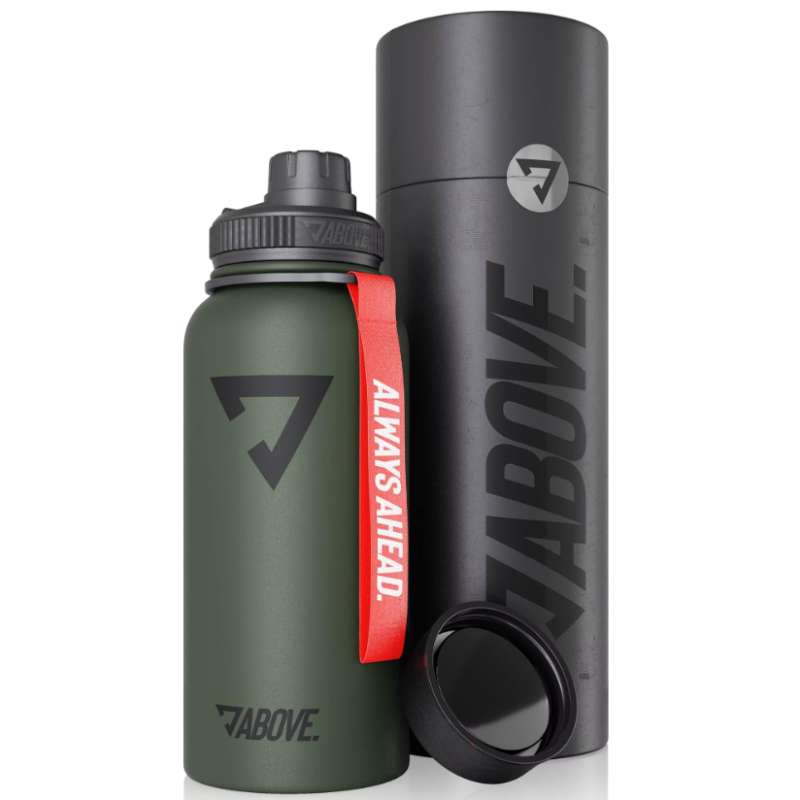 ABOVE. Edelstahl Thermosflasche, 950ml, olive (1 Stk)