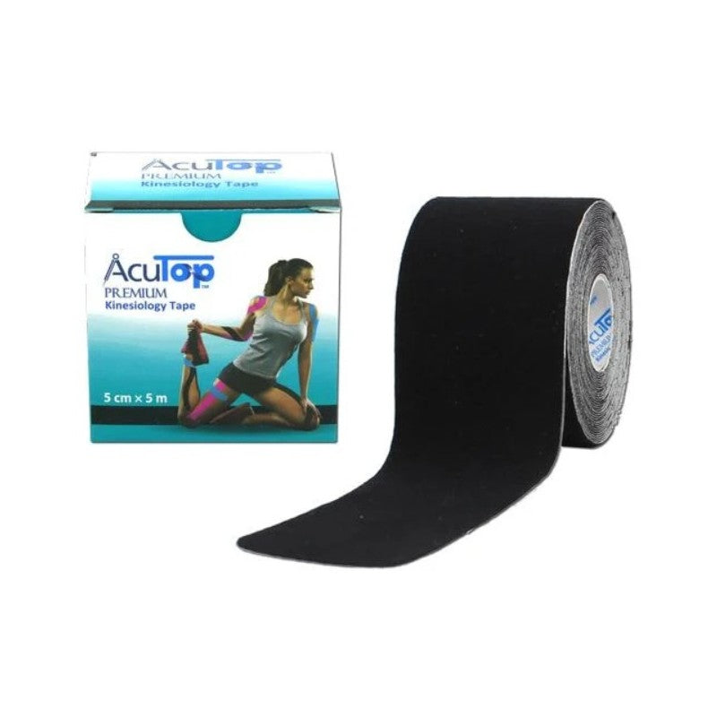 AcuTop Premium Kinesiology Tape, 5cmx5m, schwarz (1 Stk)