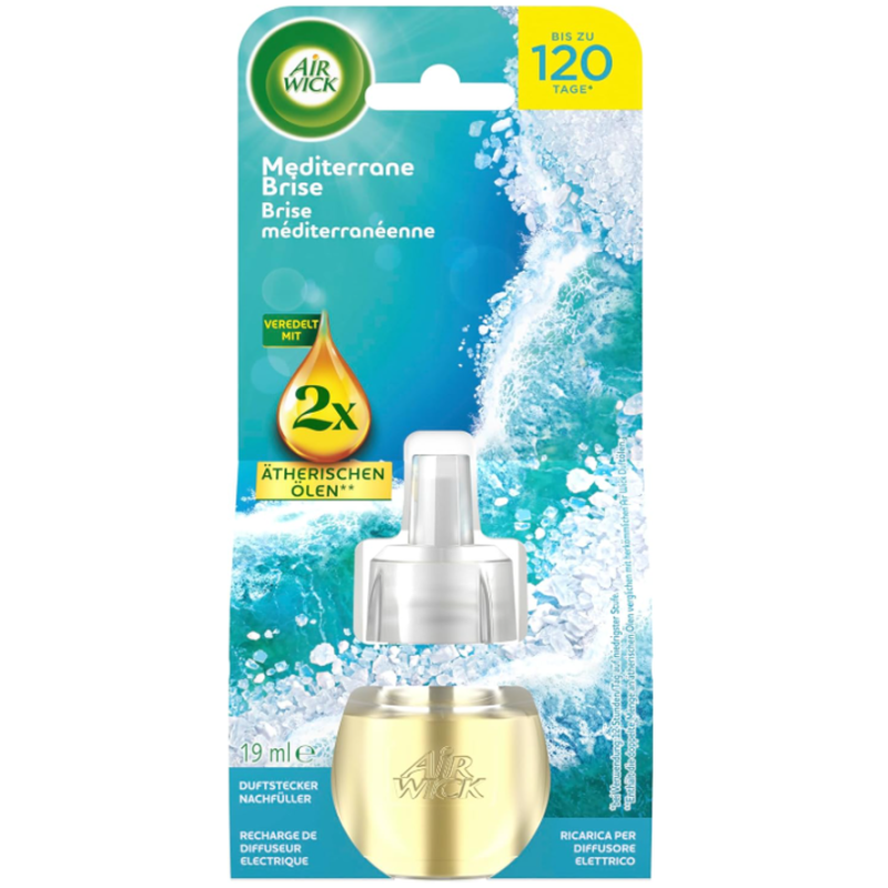 AIR WICK Lufterfrischer Duftstecker Mediterrane Brise Nachfüllpack (19ml)