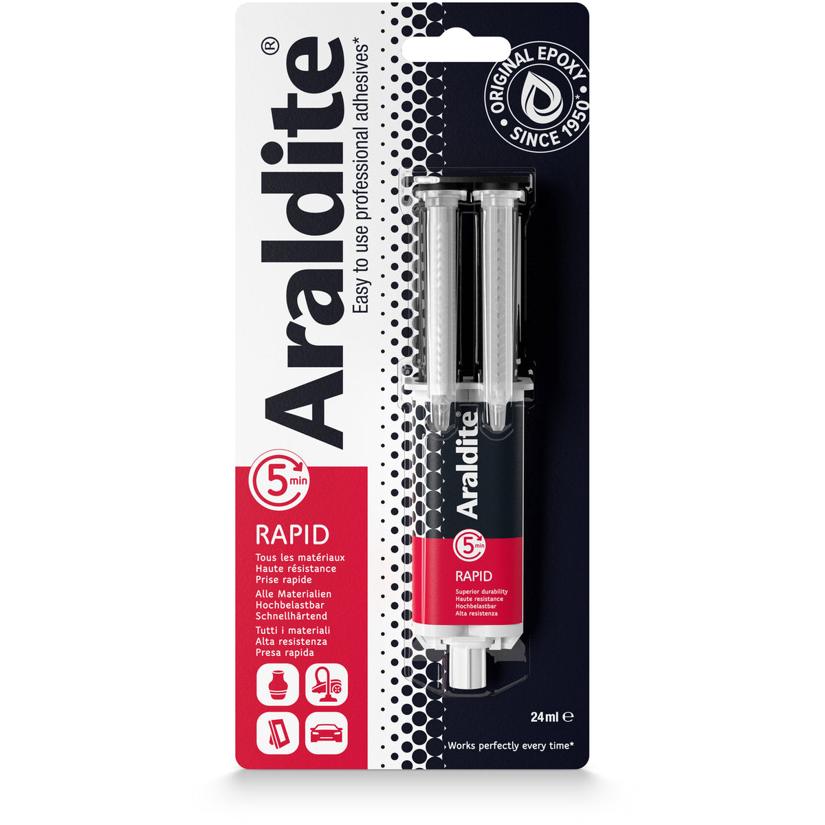 Araldite Standard Ultra adesivo bicomponente siringa (24ml)