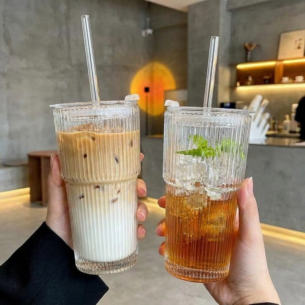 Kanela Kristall Eiskaffee & Kaltgetränke Becher, 600ml (1 Stk)