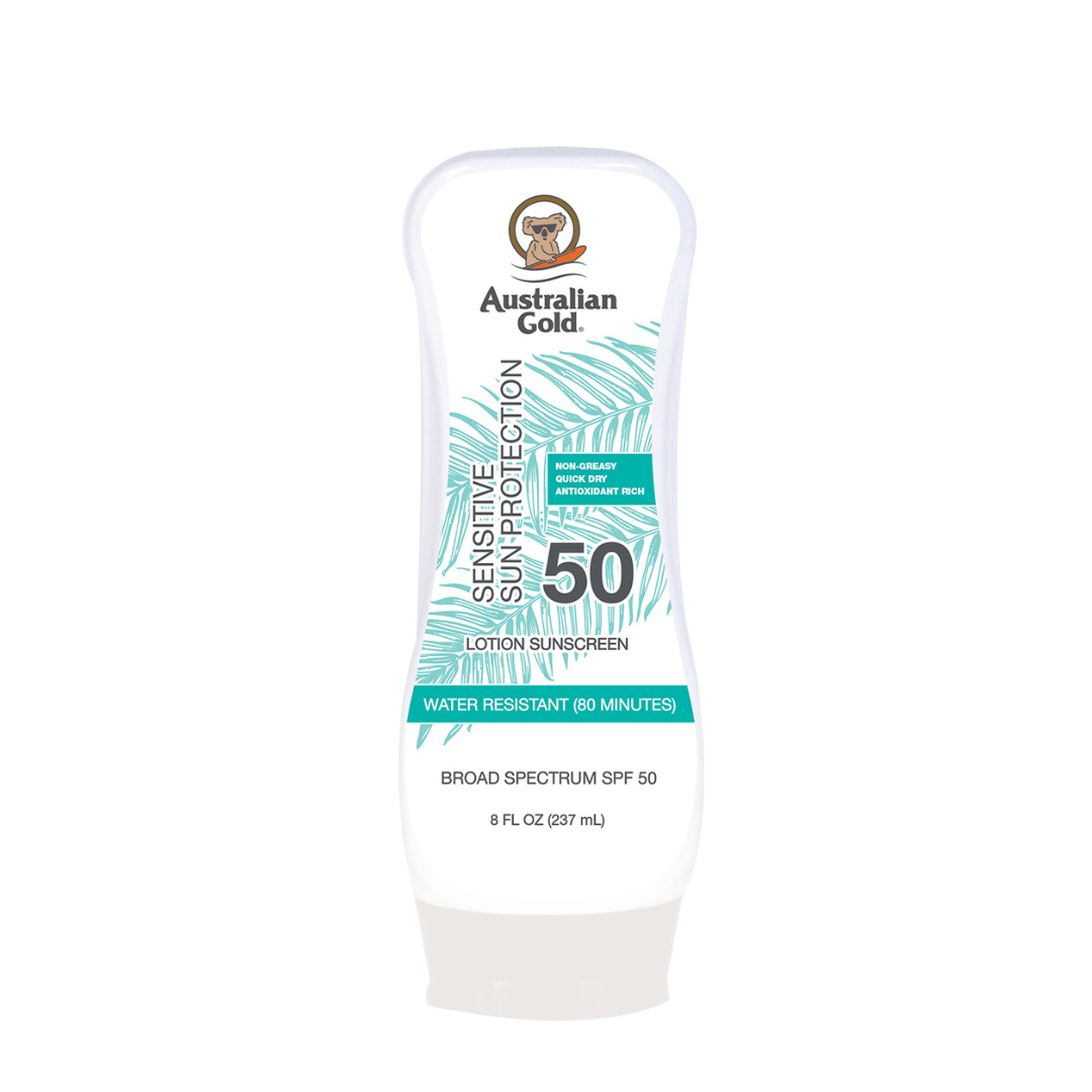 Australian Gold Lotion solaire peau sensible SPF 50 (237ml)