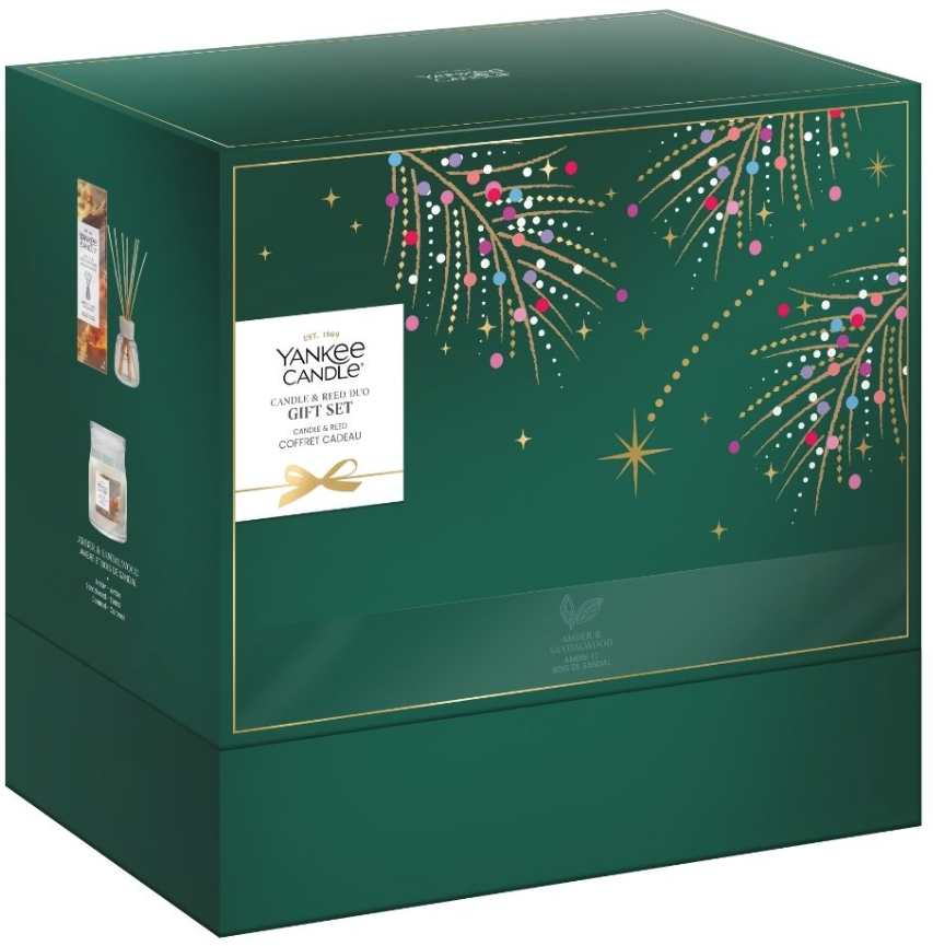 Coffret cadeau Yankee Candle Magical Christmas Moments avec bougie et diffuseur à bâtonnets (2 pièces)
