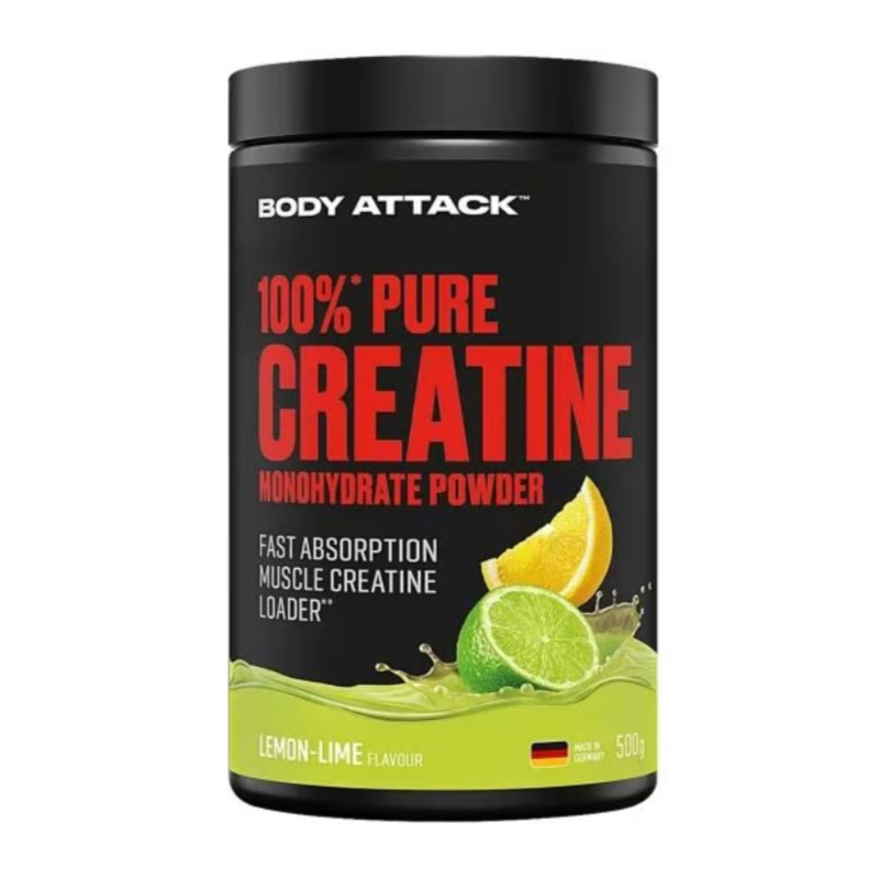 Body Attack 100% Pure Creatine Powder Lemon & Lime (500g)