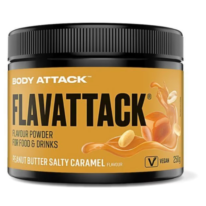 Body Attack FLAVATTACK Geschmackspulver, Peanut Butter Salty Caramel (250g)