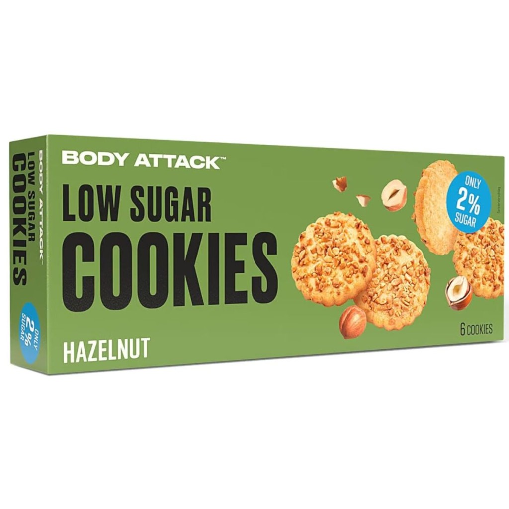Body Attack Low Sugar Cookies Haselnuss (115g)