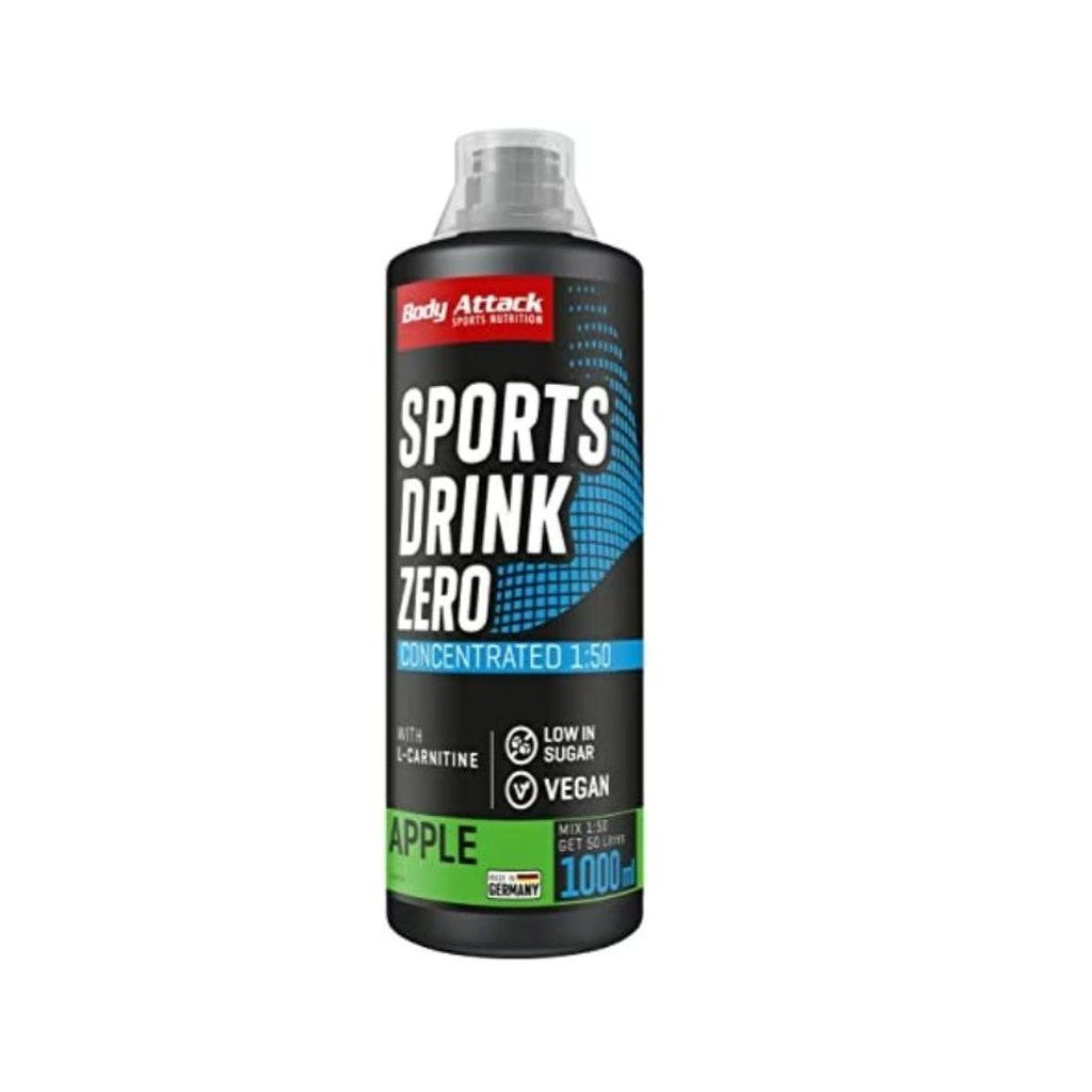 Body Attack Sports Drink Zero, Apfel (1 Liter)
