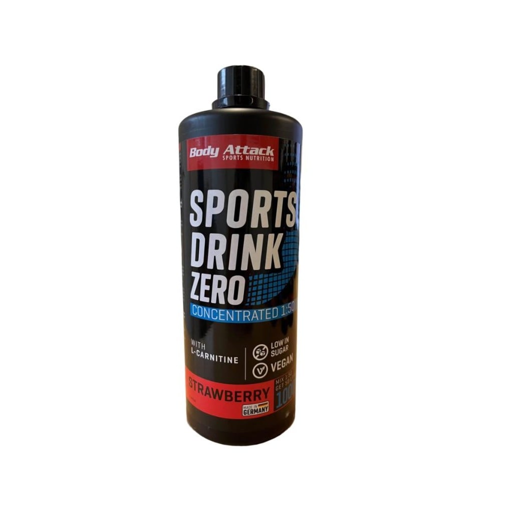 Body Attack Sports Drink Zero, Erdbeere (1 Liter)