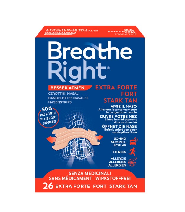 Breathe Right Nasenpflaster, extrastark, hautfarben (26 Stk)