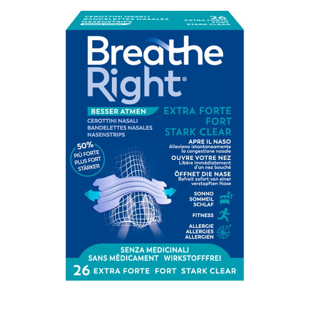 Breathe Right Nasenpflaster, extrastark, transparent (26 Stk)