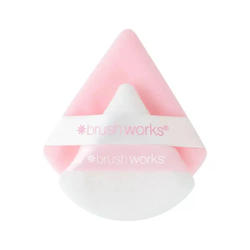 Brushworks Triangular Powder Puff houppettes (2 pces)