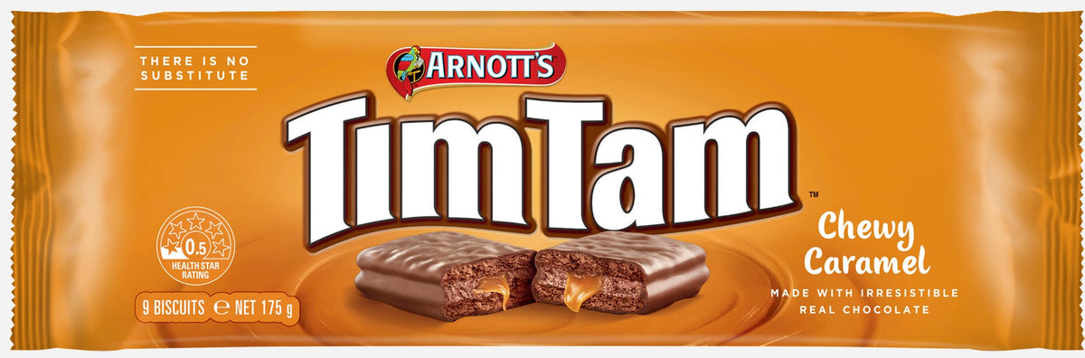 Arnott's TimTam Chewy Caramel, Australian chocolate cookies (175g)