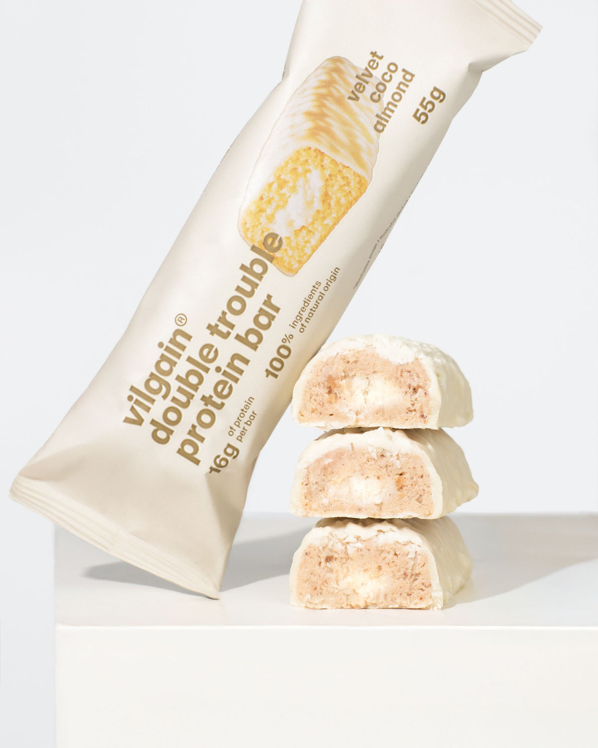 Vilgain Double Trouble Proteinriegel Kokosnuss-Mandel-Creme Bild 3