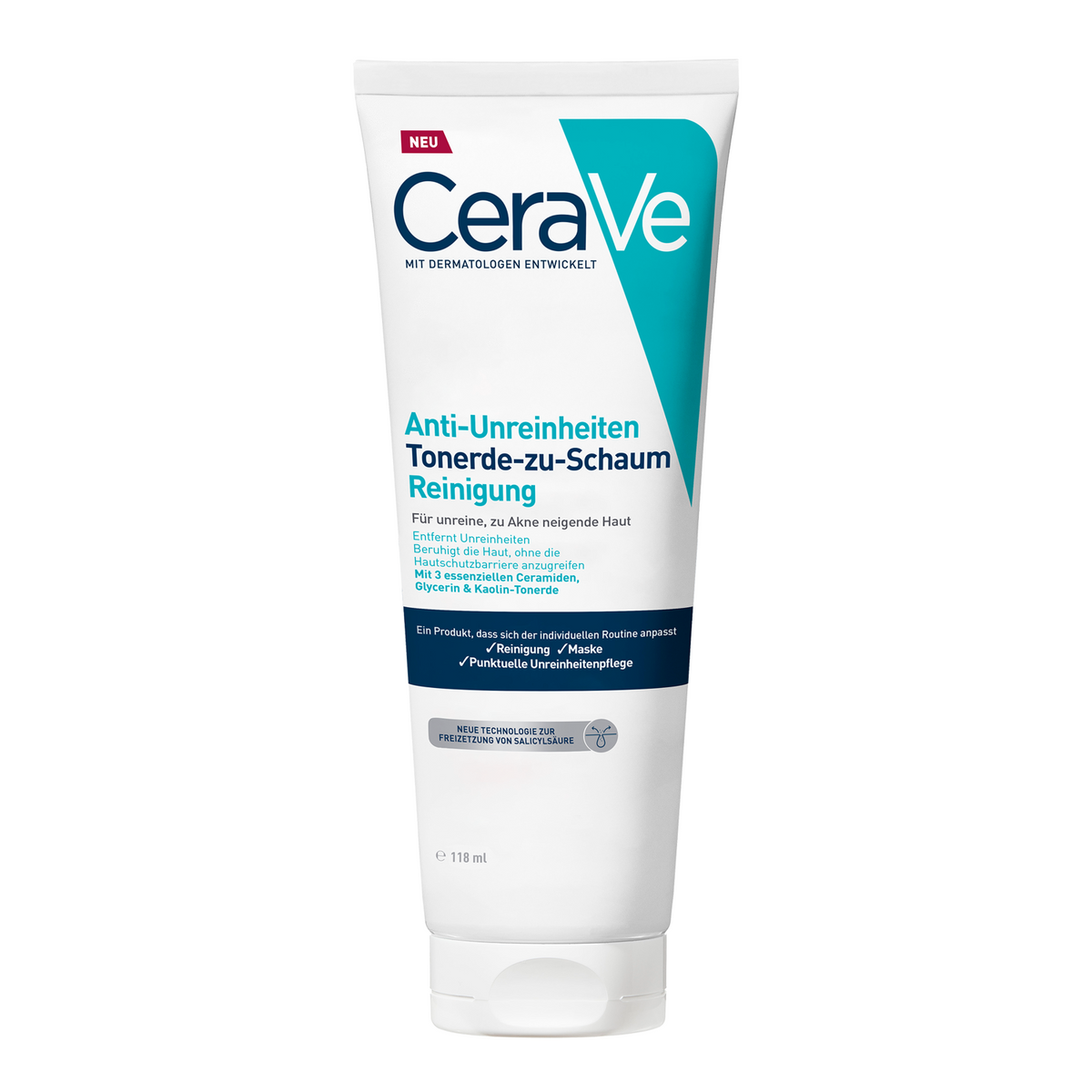 CeraVe 3-in-1 Tonerde zu Schaum Reinigung (118ml)
