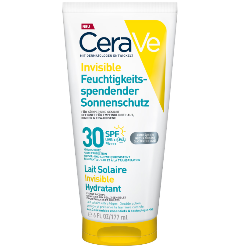 CeraVe Invisible feuchtigkeitsspendender Körper-Sonnenschutz, LSF 30 (177ml)