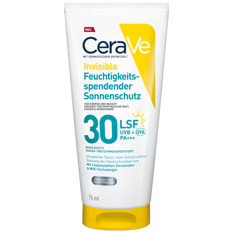 CeraVe Invisible feuchtigkeitsspendender Körper-Sonnenschutz, LSF 30 (75ml)