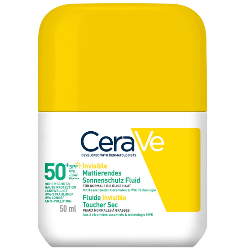 CeraVe Invisible mattierendes Sonnenschutz Fluid, LSF 50 (50ml)