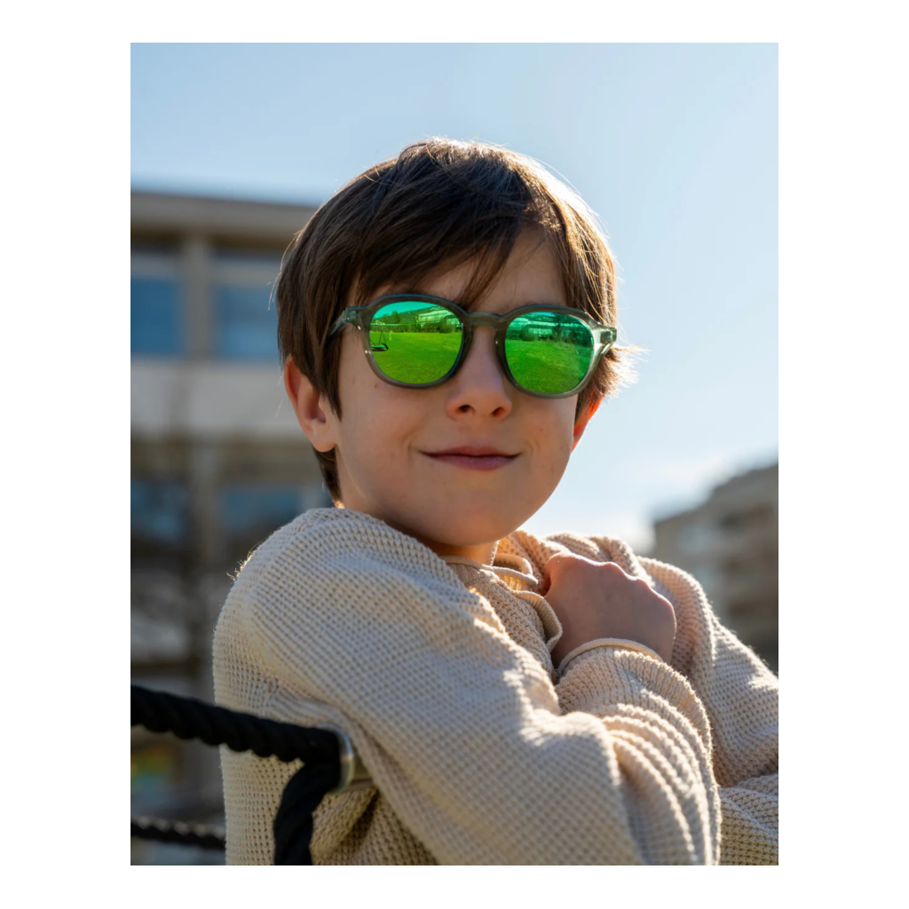Cerjo Kinder-Sonnenbrille Cubo, grün (1 Stk)