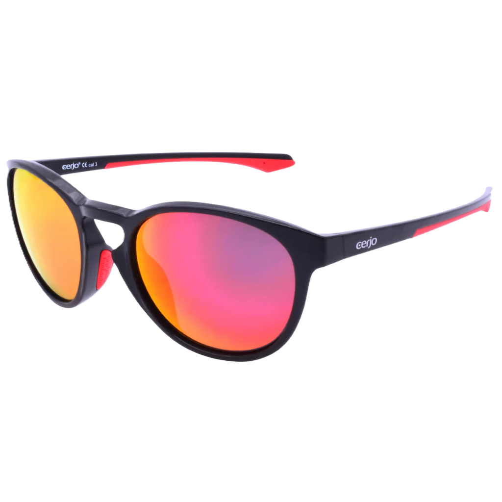 Cerjo Sonnenbrille Große Biegung, schwarz (1 Stk)