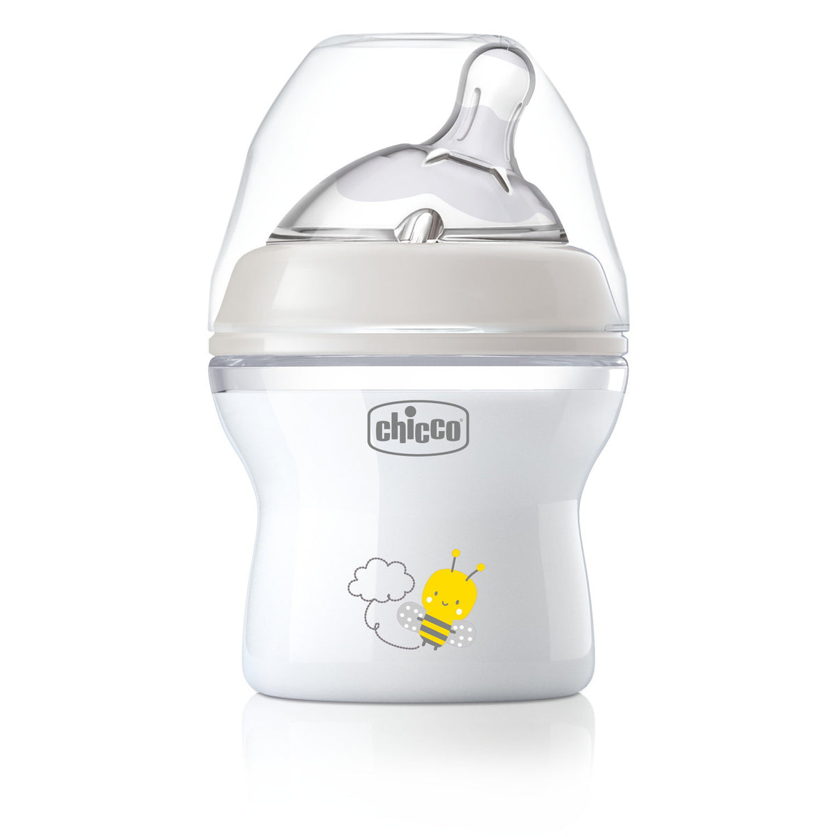 CHICCO Natural Feeling Babyflasche mit Silikonsauger langsamer Fluss 0m+ (150ml)